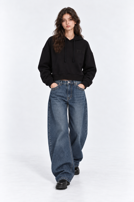 JEANS CON BORCHIE