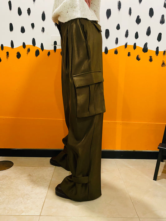 PANTALONE CARGO SATIN