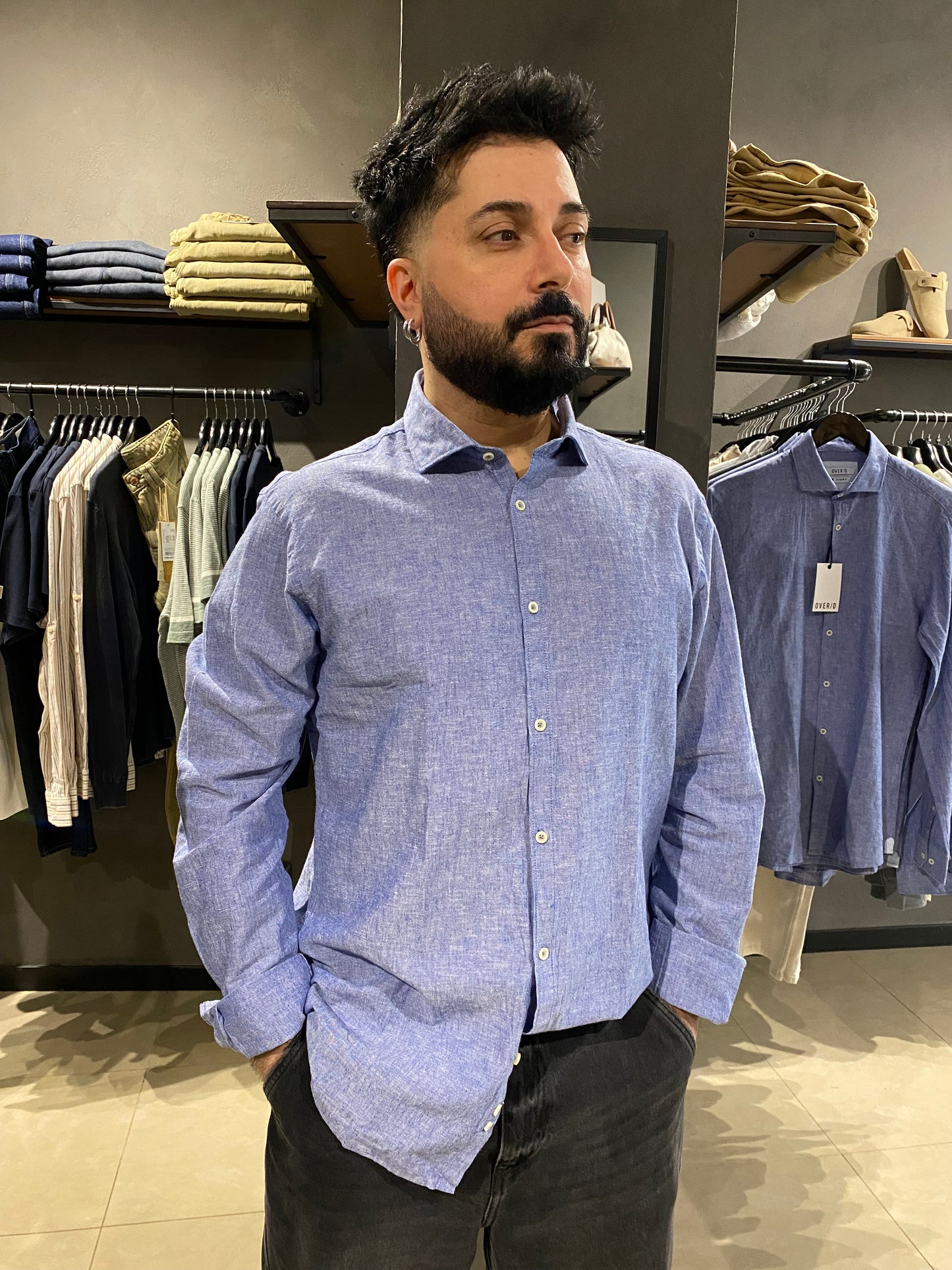 CAMICIA MISTO LINO