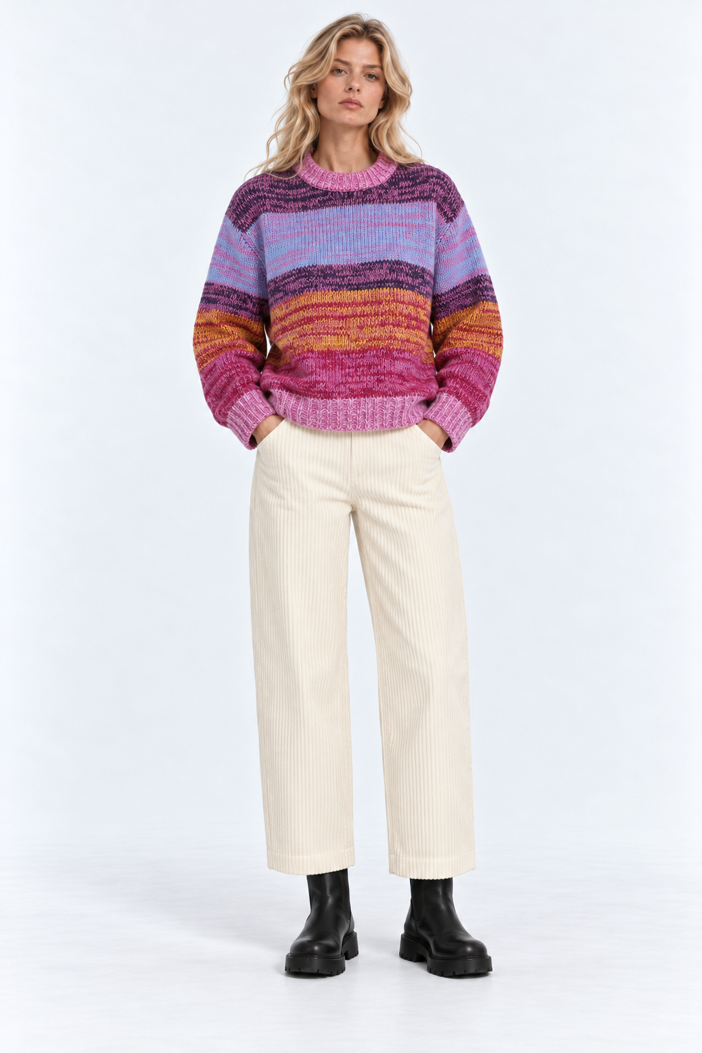 PANTALONE VELLUTO CROPPED